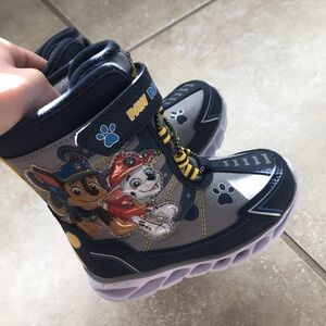 Paw Patrol Kids Boots - Black, Gray, Yellow